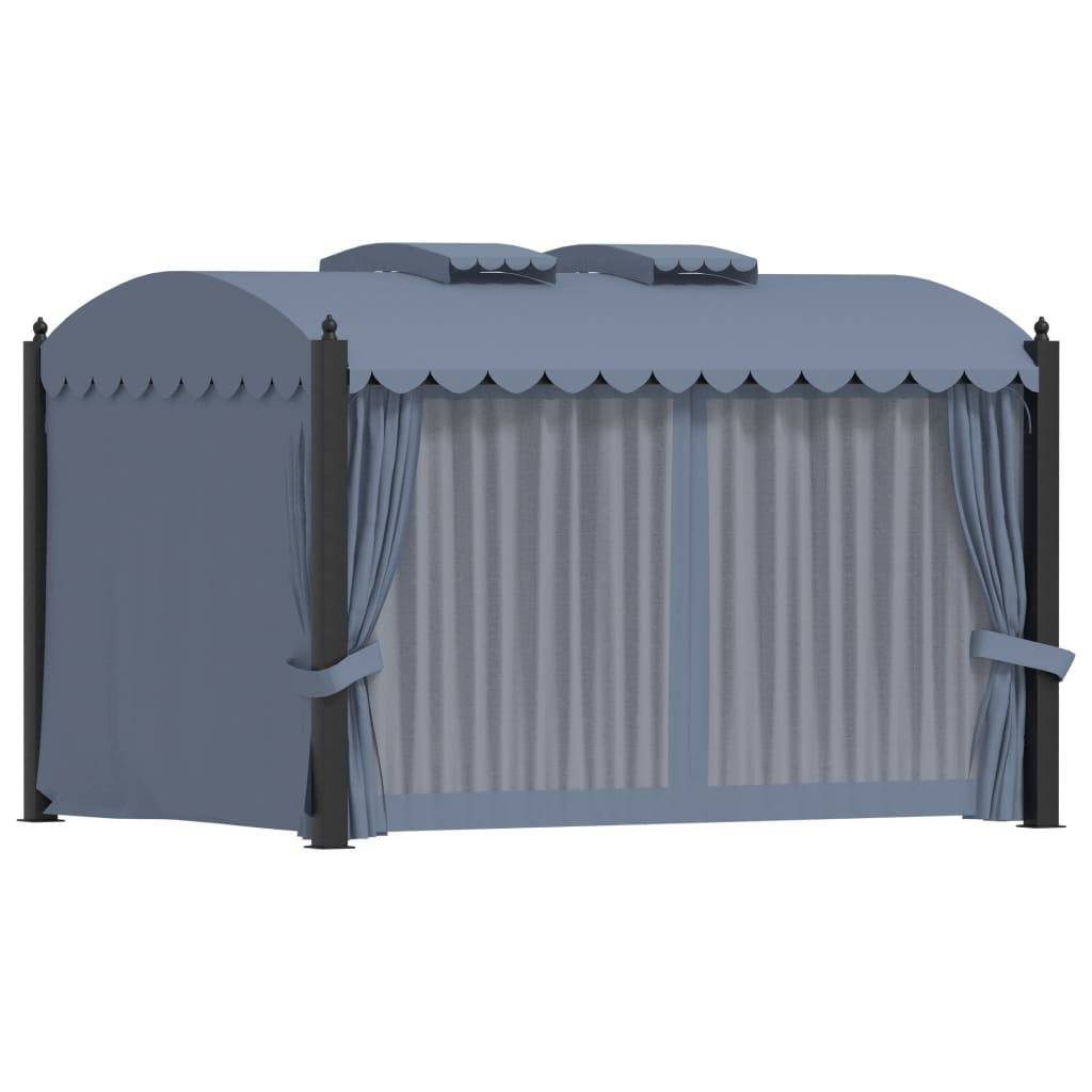 Vidaxl - Tonnelle avec rideaux 3x4 m Anthracite Acier vidaXL 48056 - Image 7