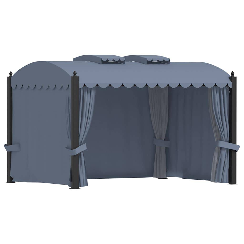 Vidaxl - Tonnelle avec rideaux 3x4 m Anthracite Acier 12 m² vidaXL 48056 - Image 4