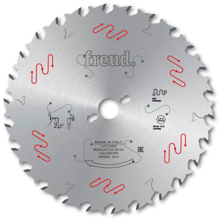 Lame de débit avec antirecul FREUD - Ø450 4,4/3 AL30 Z38 BA - F03FS04611 -LU1C 1400 - Image 1