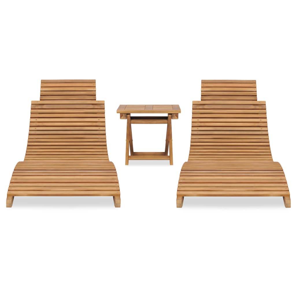 Vidaxl - Salon de jardin pliable 3 pcs Bois de teck solide vidaXL 3059960 - Image 8