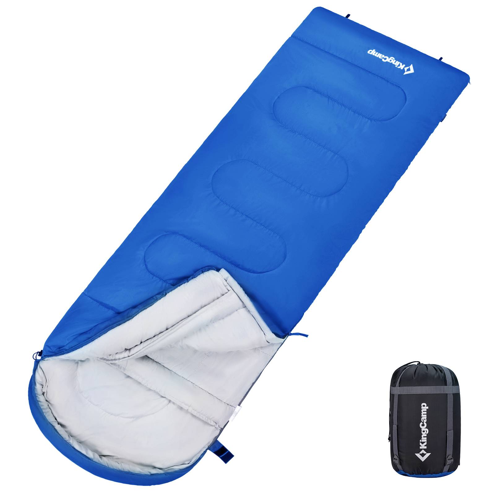 Sac de couchage - Modèle Oasis 300 - Bleu - 190 x 75 cm - Kingcamp - Image 1