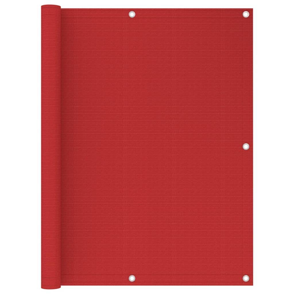 Helloshop26 - Écran de balcon brise pare vue protection confidentialité 120 x 500 cm PEHD rouge - Image 1