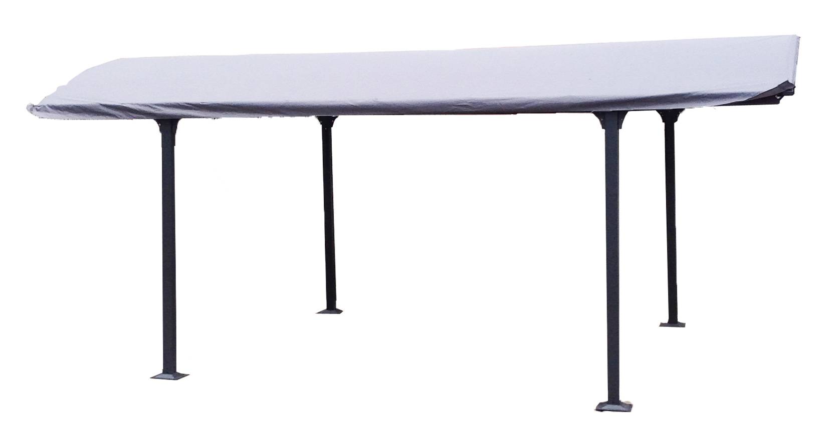 Habrita - Bâche pour Carport fabriquée en PVC teinté de 280 gr/m2
Dimensions 485 x 300 cm
Système d’attache : 24 crochets
Garantie : 1 an - Image 1