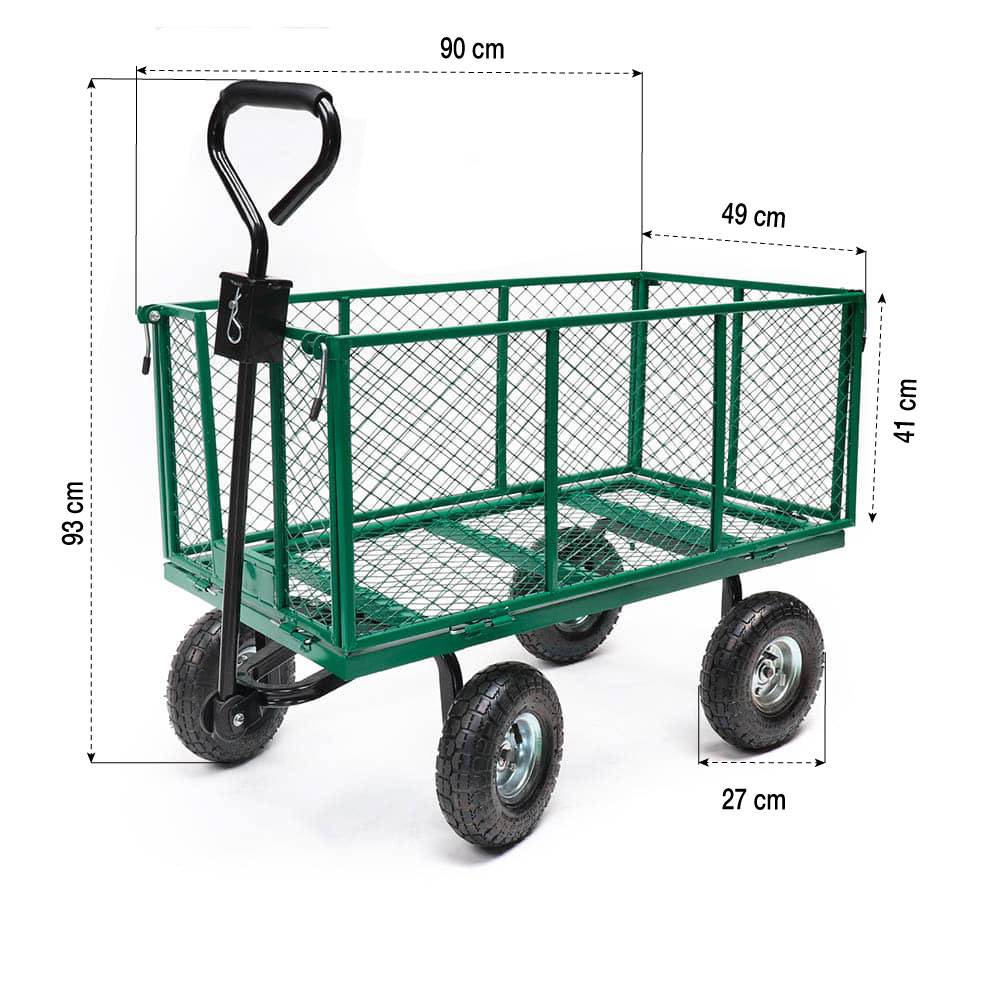 Chariot de Jardin Métal 300 kg – Transport Facile et Robuste - TERRE JARDIN - Image 3