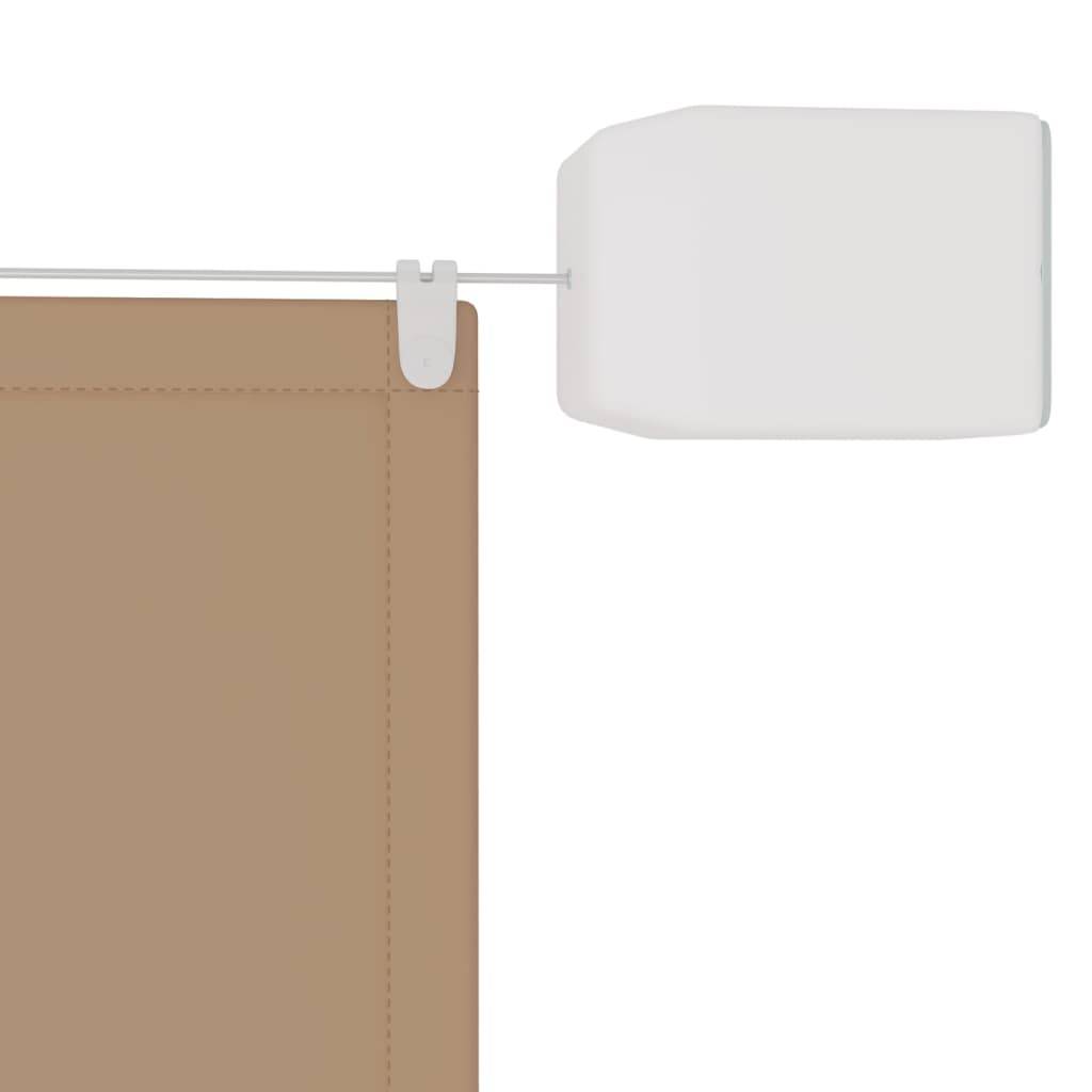 Helloshop26 - Auvent vertical 140 x 600 cm tissu oxford taupe - Image 3