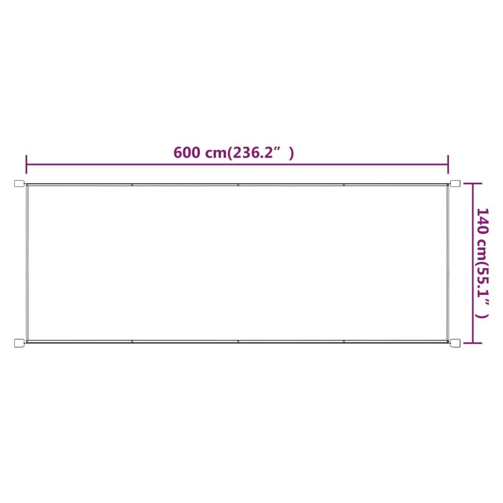 Helloshop26 - Auvent vertical 140 x 600 cm tissu oxford taupe - Image 4