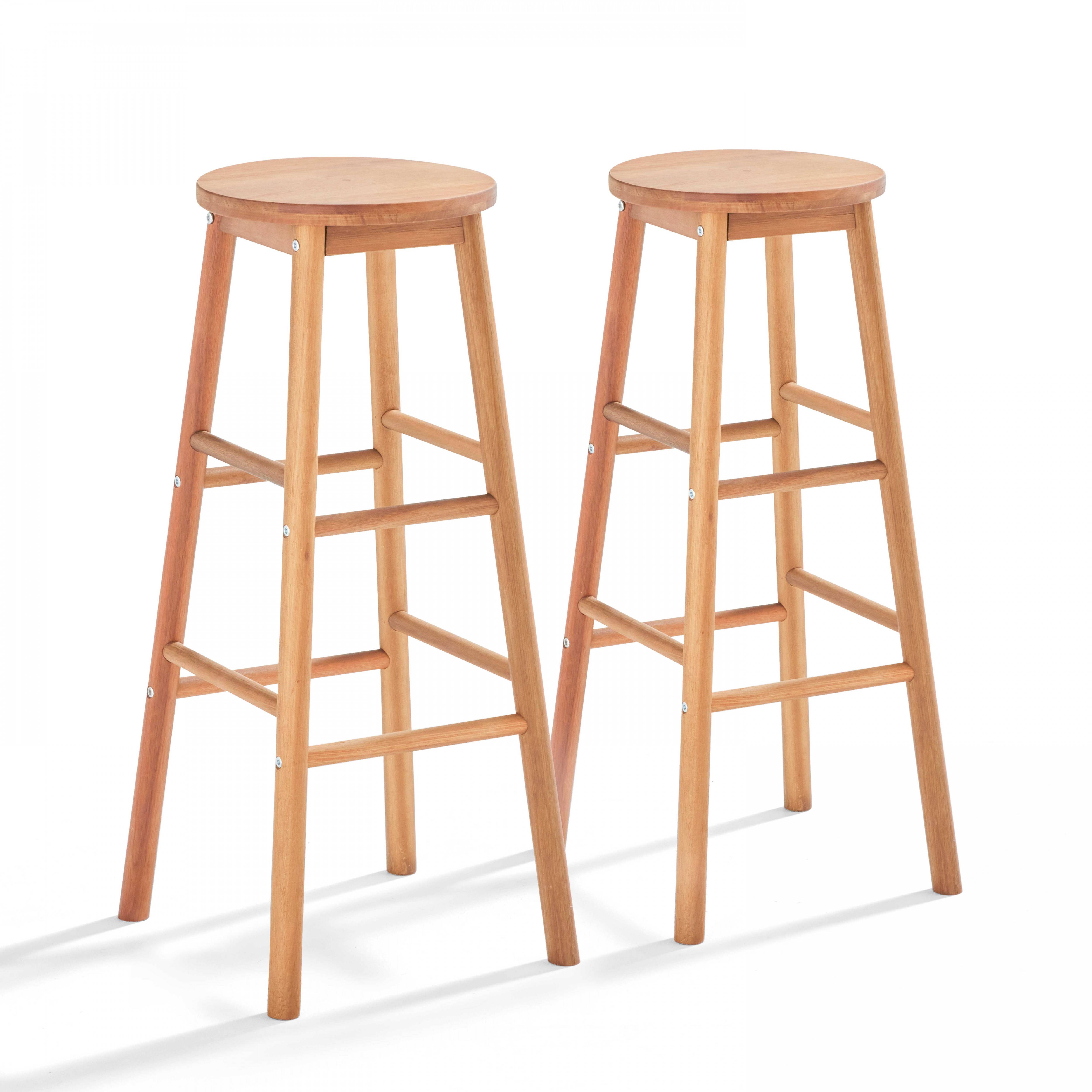 Oviala - Lot de 2 tabourets en bois d'eucalyptus
Poya - Oviala - Image 1