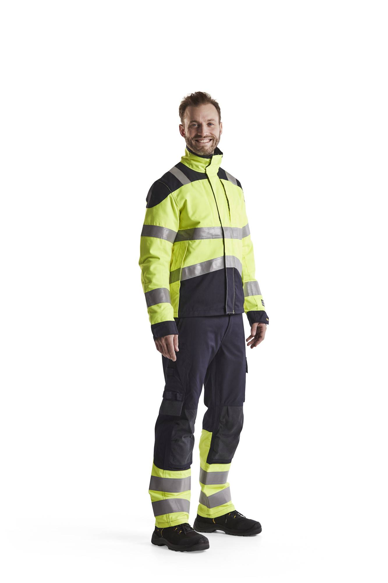 Pantalon multinormes inhérent Marine/Jaune fluo | 148815128933 - Blaklader