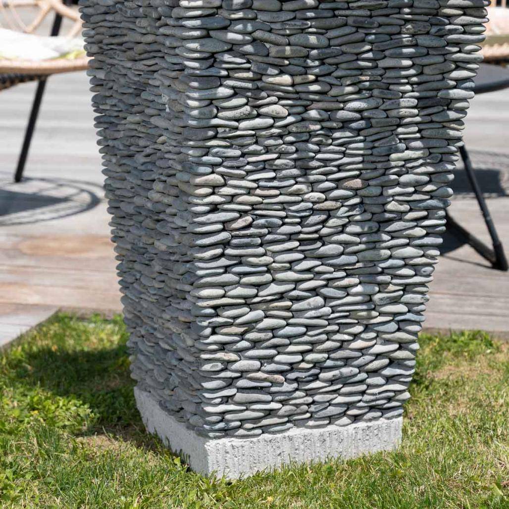 Pot bac jardinière carré galet 80cm jardin extérieur zen - Image 7