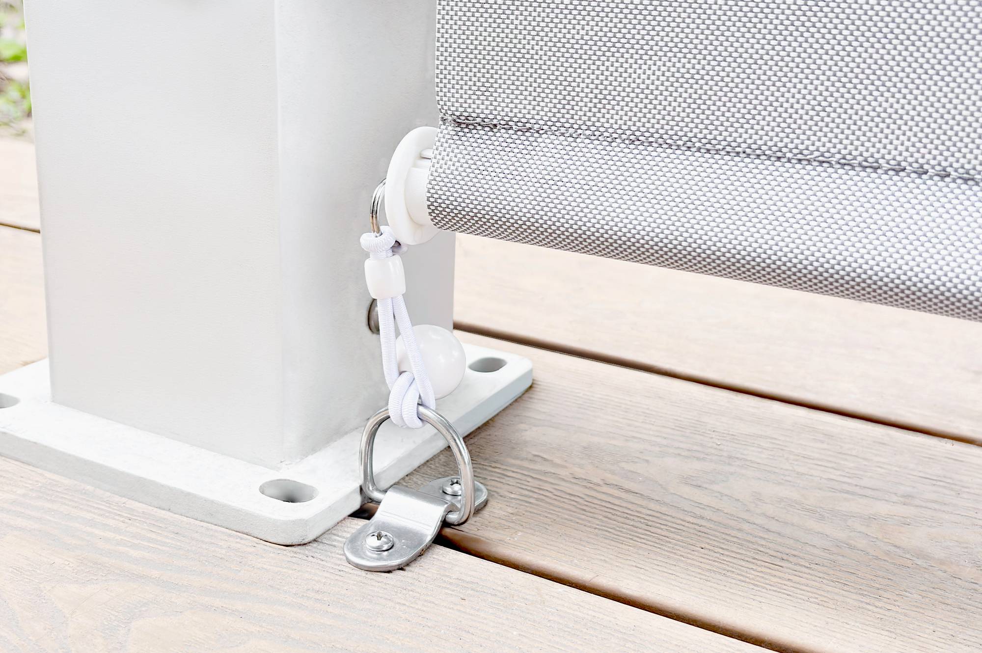 CAZEBOO - Lot de 2 stores pour pergola VADA en aluminium blanc - H.250 x L.135 cm - Image 7