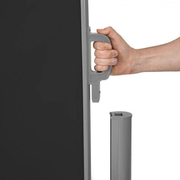 Helloshop26 - Auvent store latéral brise-vue abri soleil aluminium rétractable 160 x 300 cm noir - Image 4