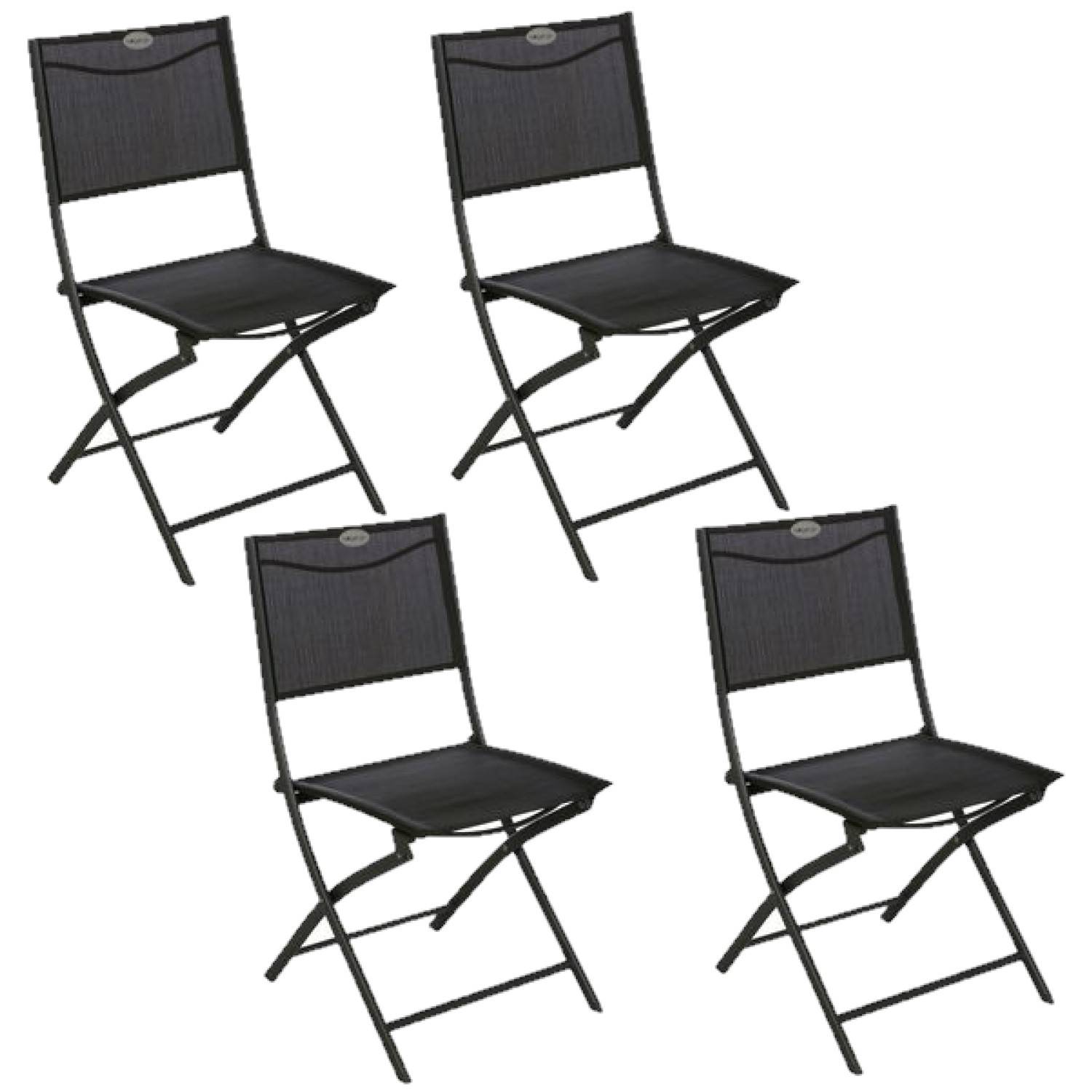 Sans Marque - Lot de 4 Chaises de jardin pliables Modula - Toilinux - Image 1