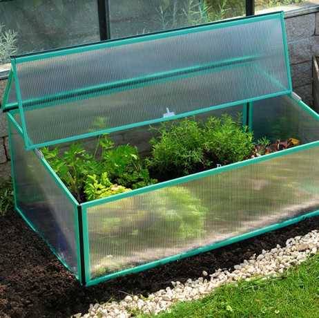 Vitavia - Mini serre Levana 1 - Structure 0.5m² en alu et polycarbonate 4 mm, Couleur Violet - Image 1