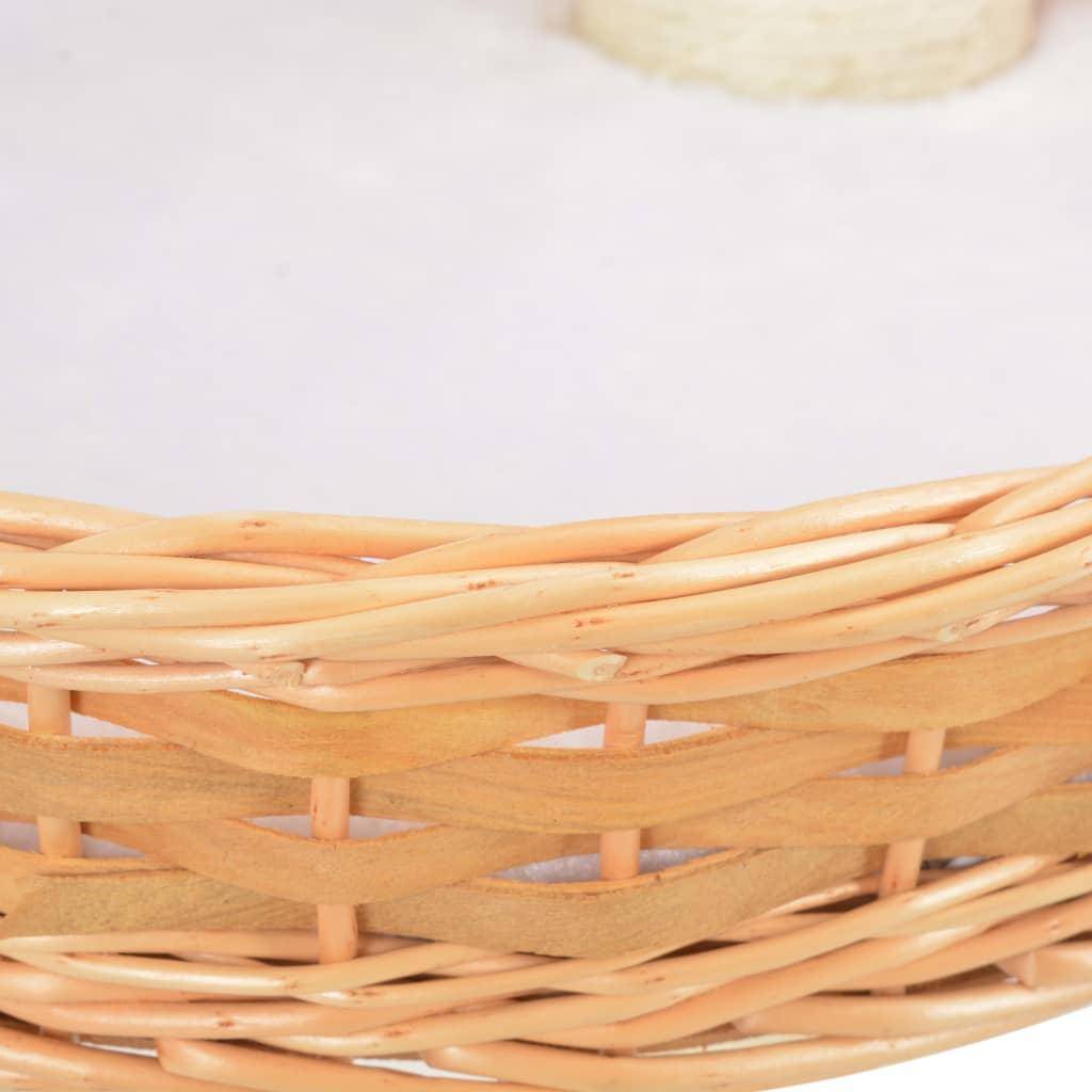 Helloshop26 - Arbre à chat griffoir grattoir niche jouet animaux peluché en sisal naturel bois de saule - Image 6