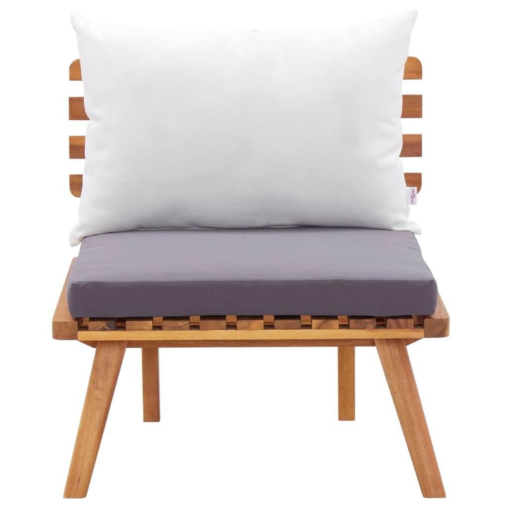 Helloshop26 - Salon de jardin meuble d'extérieur ensemble de mobilier 6 pièces bois d'acacia massif - Image 6