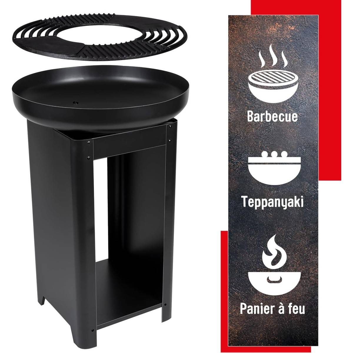 Barbecue à charbon de bois Brasero Teppanyaki Ø 61 x H90 cm BBQ COLLECTION - Image 7