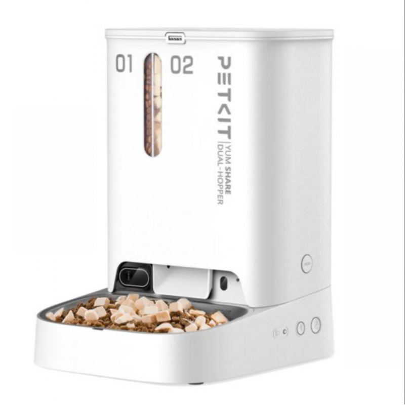 YumShare Dual-hopper distributeur de croquettes automatique connecté double avec caméra 5L Petkit - Image 2