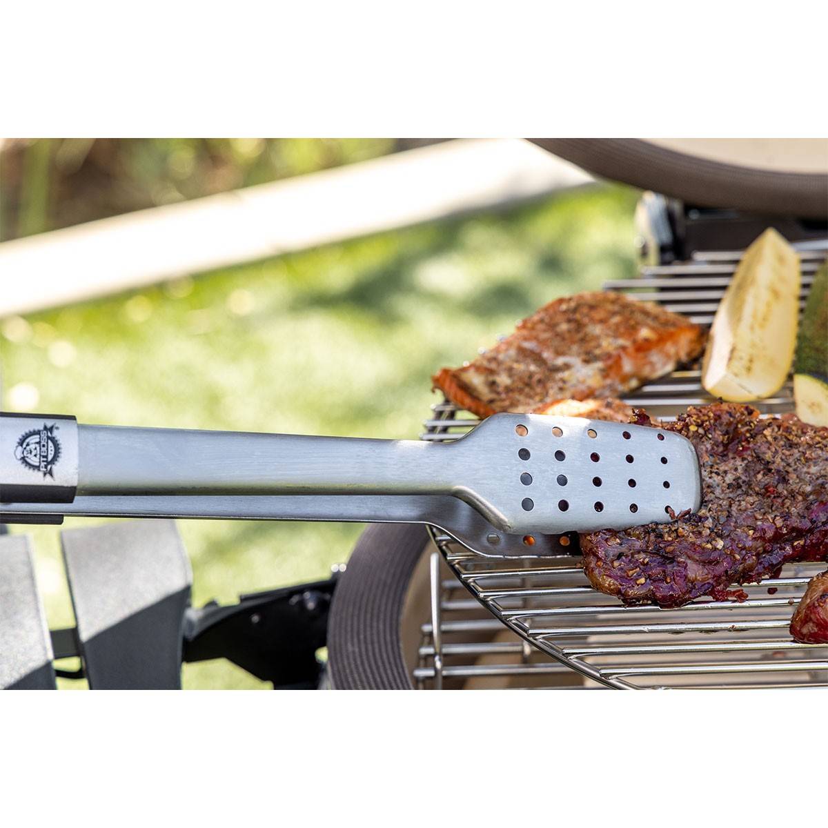 Barbecue à charbon de bois Kamado Céramique Vert - 2 zones de cuisson Grill & Fumoir Ø56cm - Barbecue mobile + 2 tablettes INTEC - Image 6