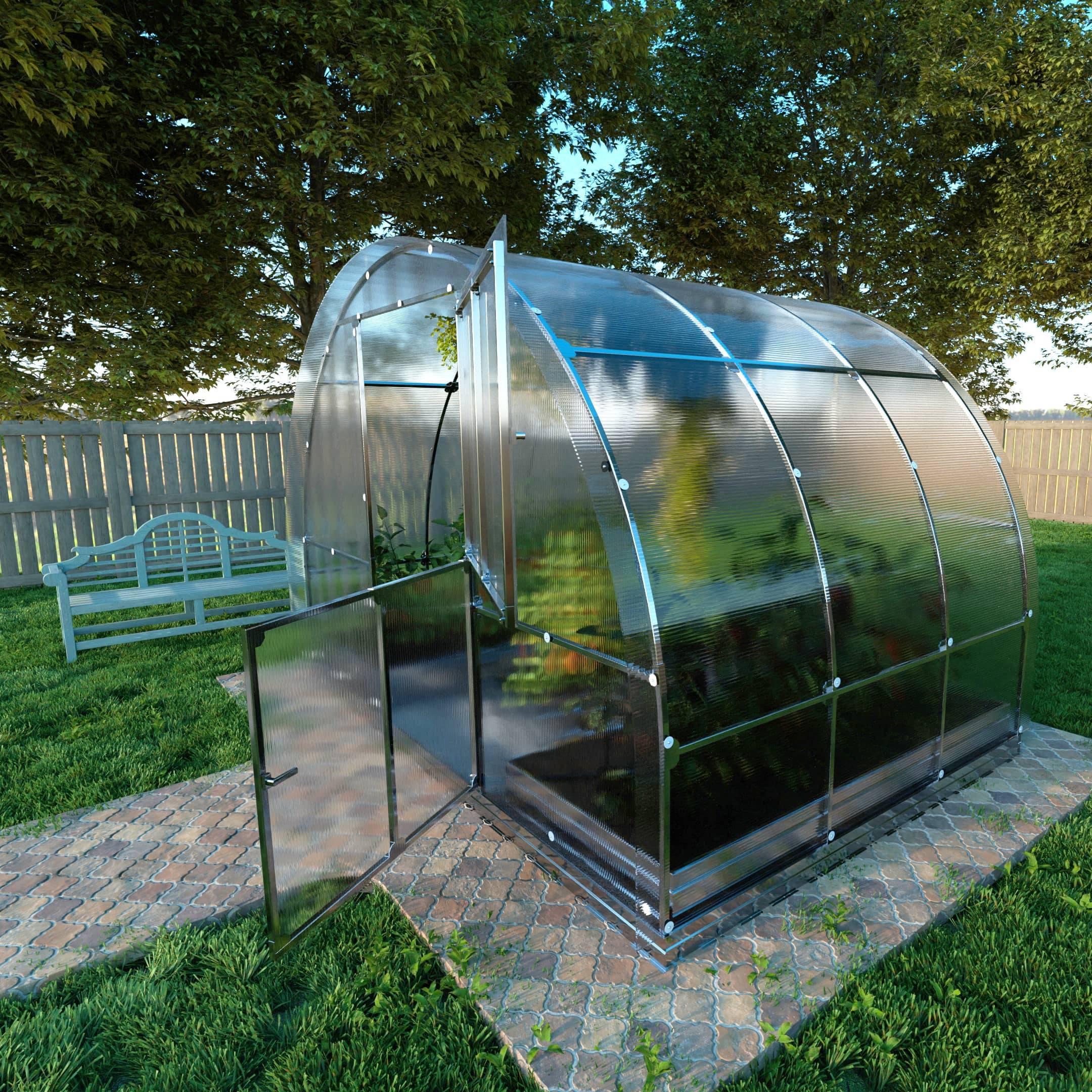 Serre KLASIKA TUBE 3 x 2 m (6 m²), 6 mm avec revêtement en polycarbonate - Image 1