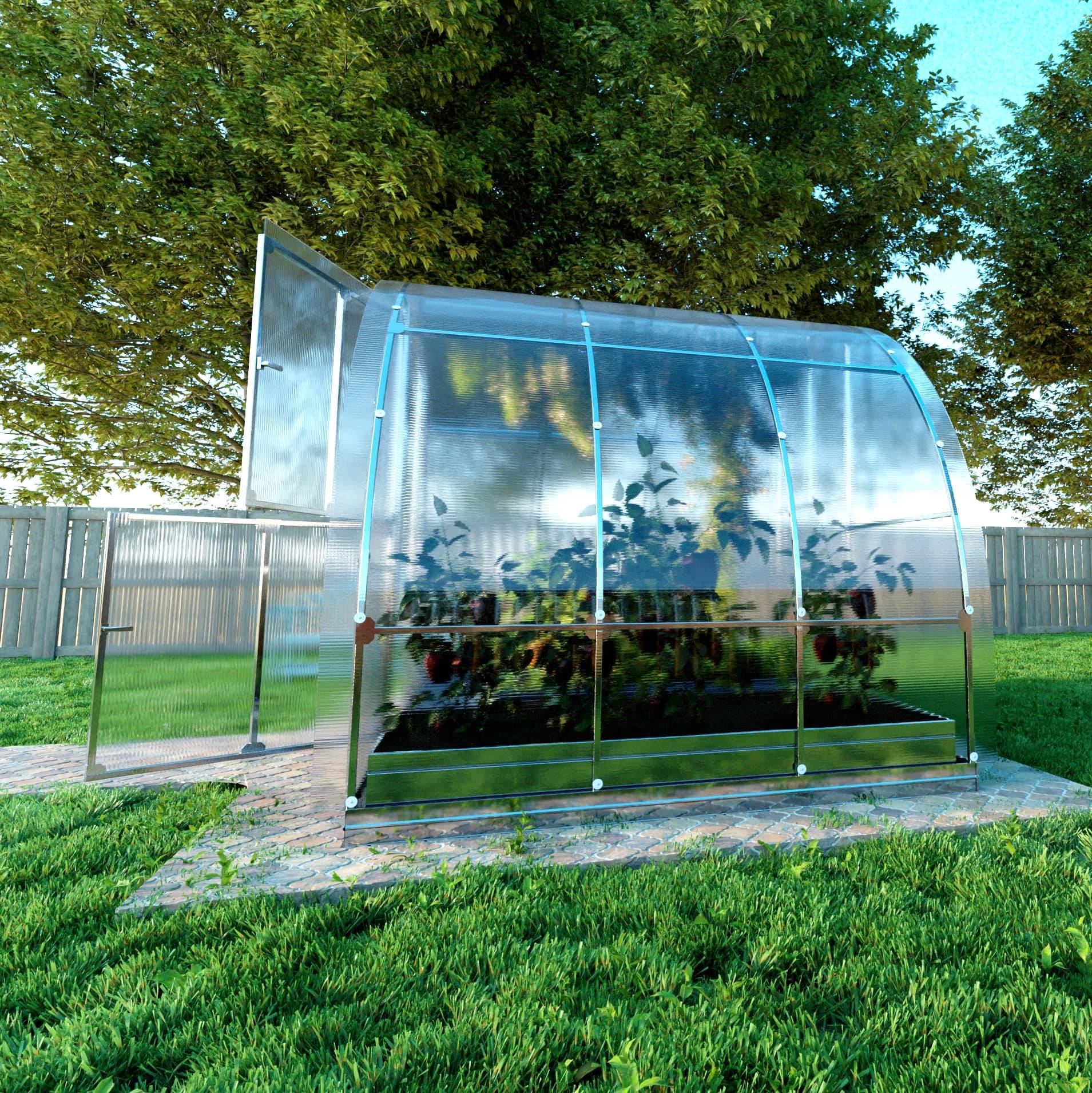 Serre KLASIKA TUBE 3 x 2 m (6 m²), 6 mm avec revêtement en polycarbonate - Image 3