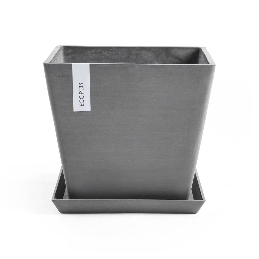 Ecopots - Pot Carré Rotterdam 50 Gris - 50 x 50 x H. 44 cm - 75 L ECOPOTS - Image 5