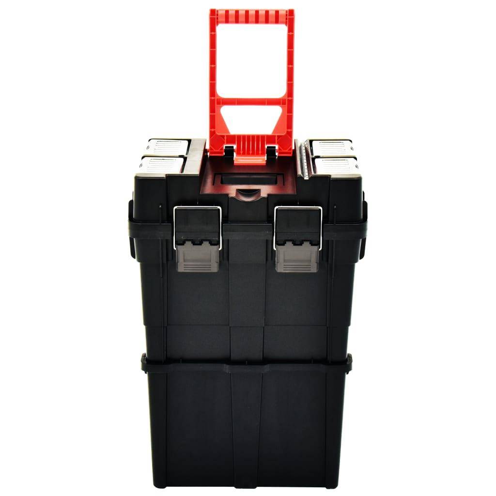 Helloshop26 - Valise à outils avec poignée 46 x 36 x 41 cm noir et rouge - Image 2