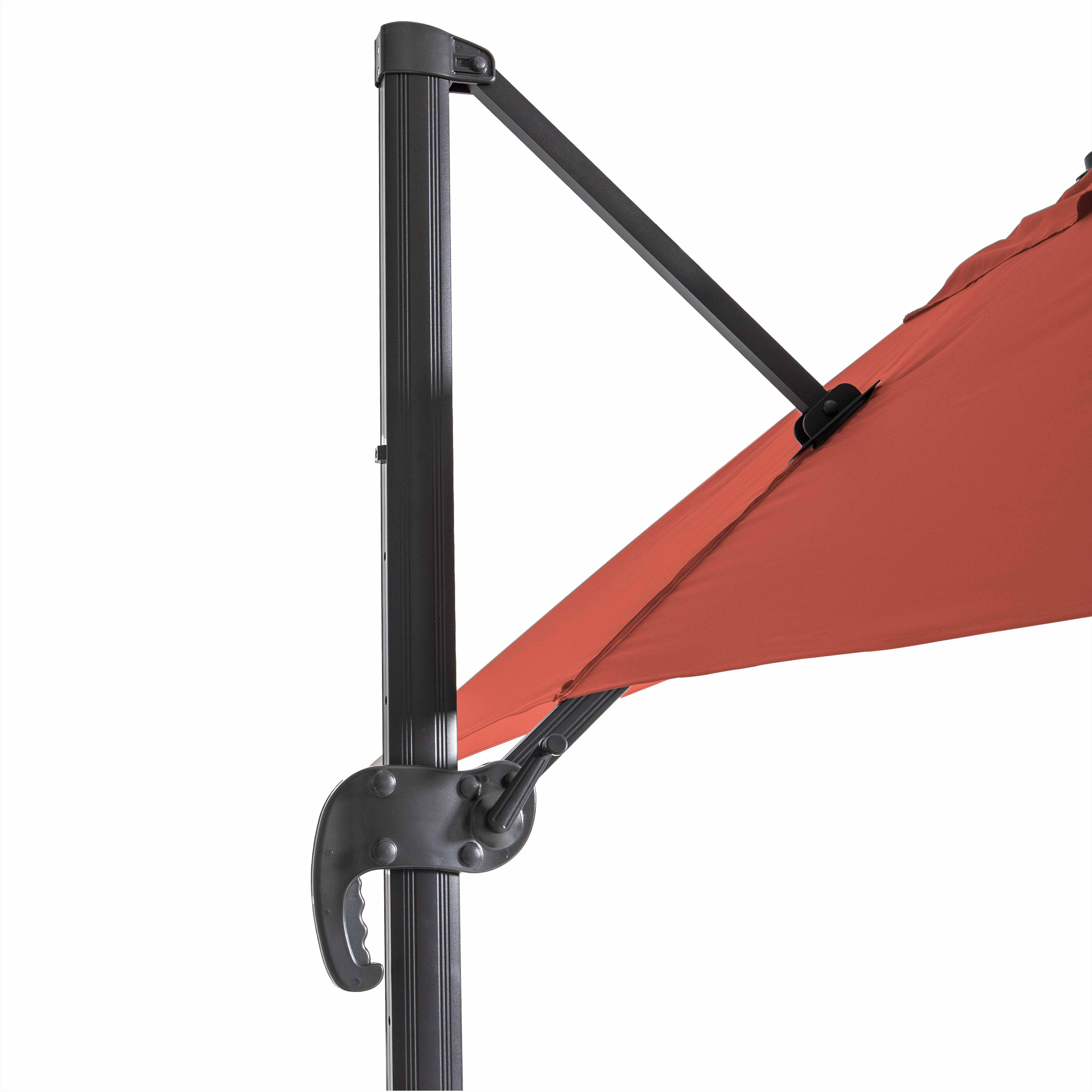 Oviala - Parasol déporté inclinable et rotatif 4x3m en aluminium terracotta Caserta - Oviala - Image 5