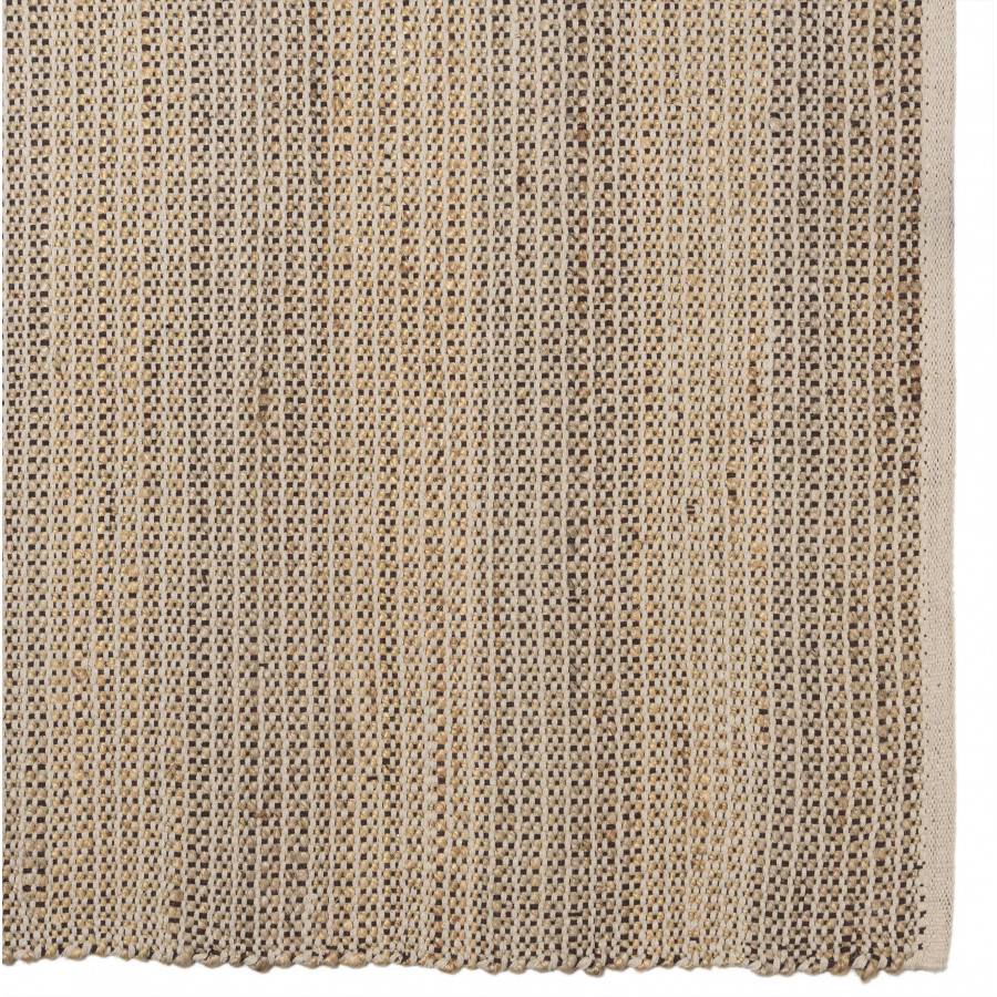QUENTIN - Tapis rect. 160x230cm jute et coton couleur sable/ivoire/noir - Image 4