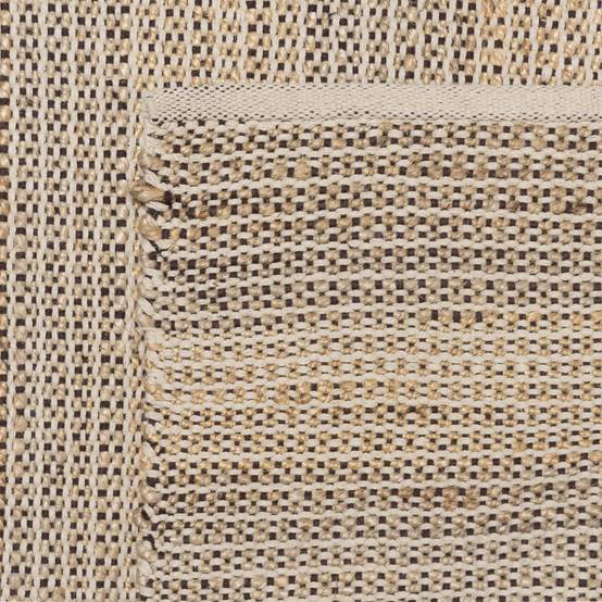 QUENTIN - Tapis rect. 160x230cm jute et coton couleur sable/ivoire/noir - Image 5