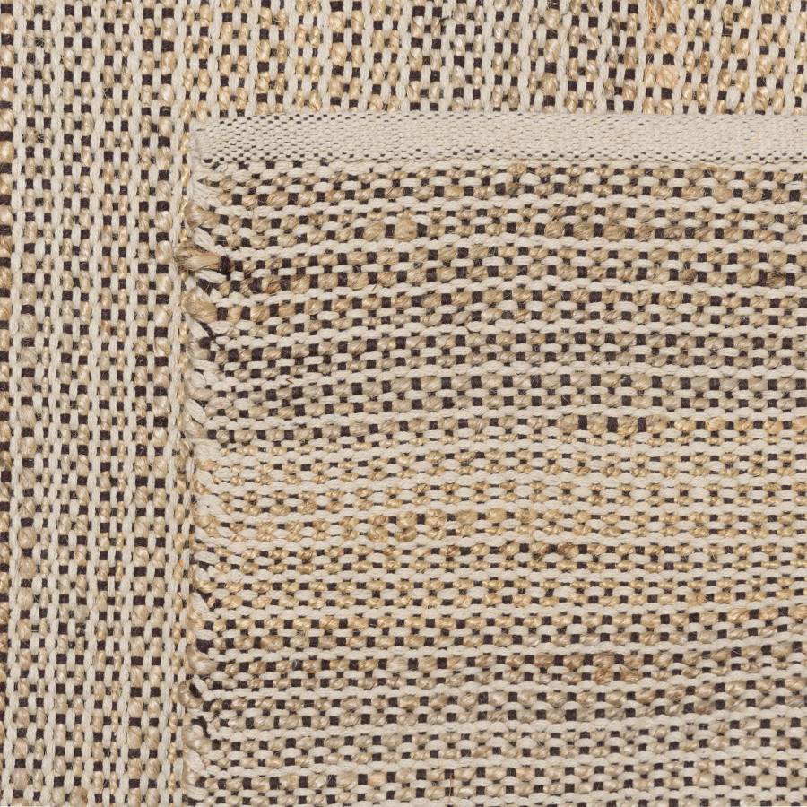 QUENTIN - Tapis rect. 160x230cm jute et coton couleur sable/ivoire/noir - Image 5