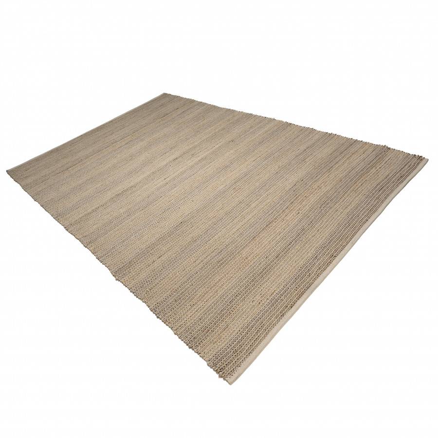 QUENTIN - Tapis rect. 160x230cm jute et coton couleur sable/ivoire/noir - Image 7