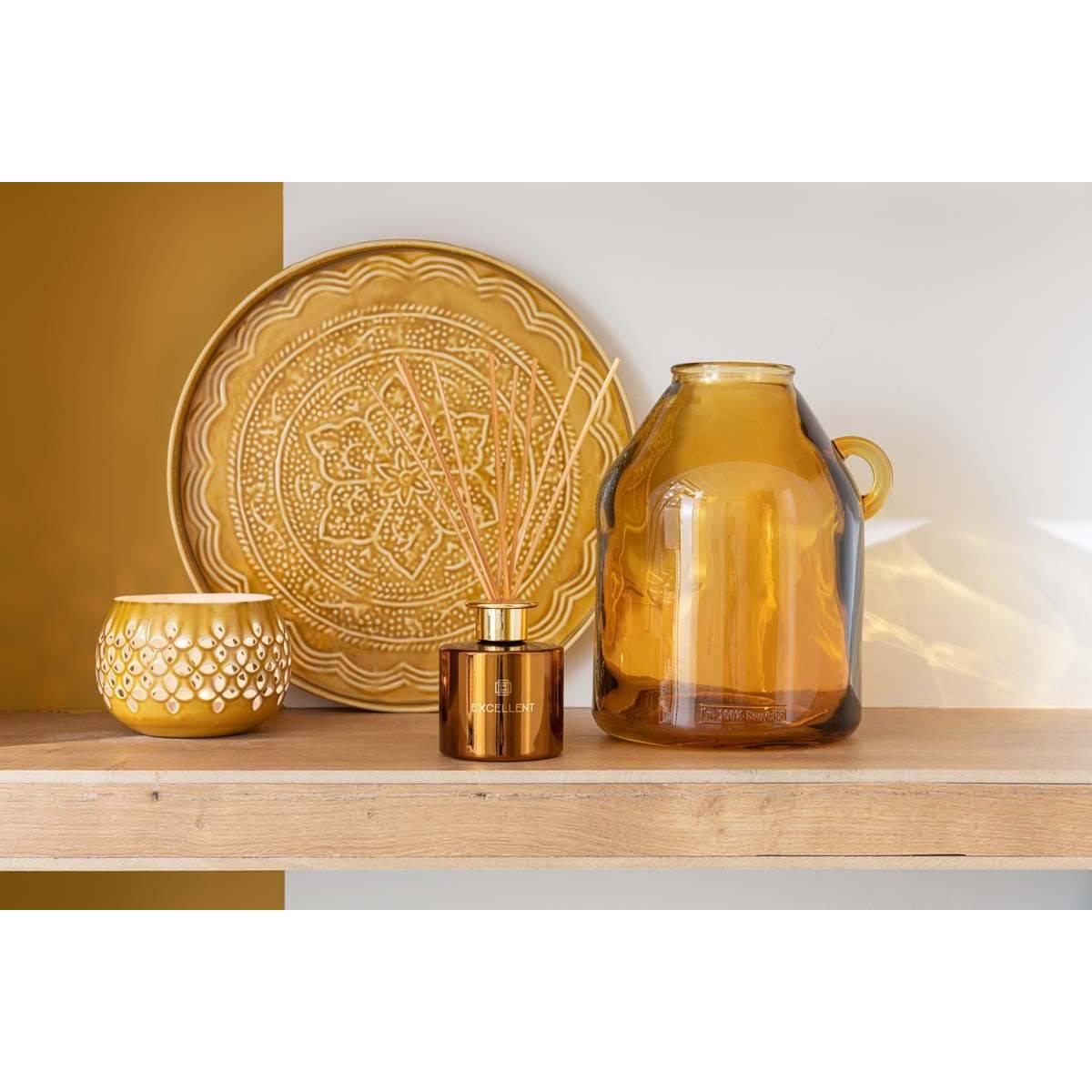 Plateau de Service Déco "Sévilla" 35cm Ocre - Image 4