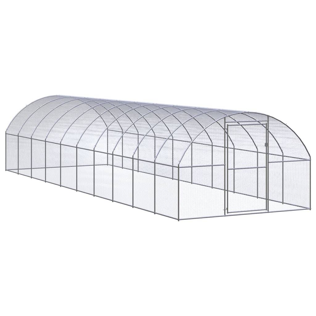 Vidaxl - Poulailler d'extérieur 3x10x2 m Acier galvanisé vidaXL 3095467 - Image 1