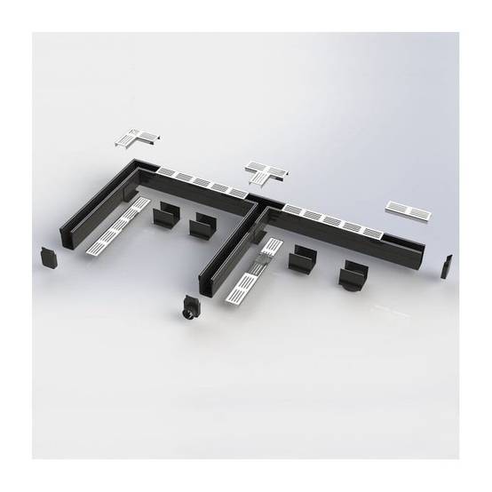 Caniveau XXS MINI L 6,5 cm Grille aluminium - StarDrain - LINE ECO - Élément d'angle - Image 3