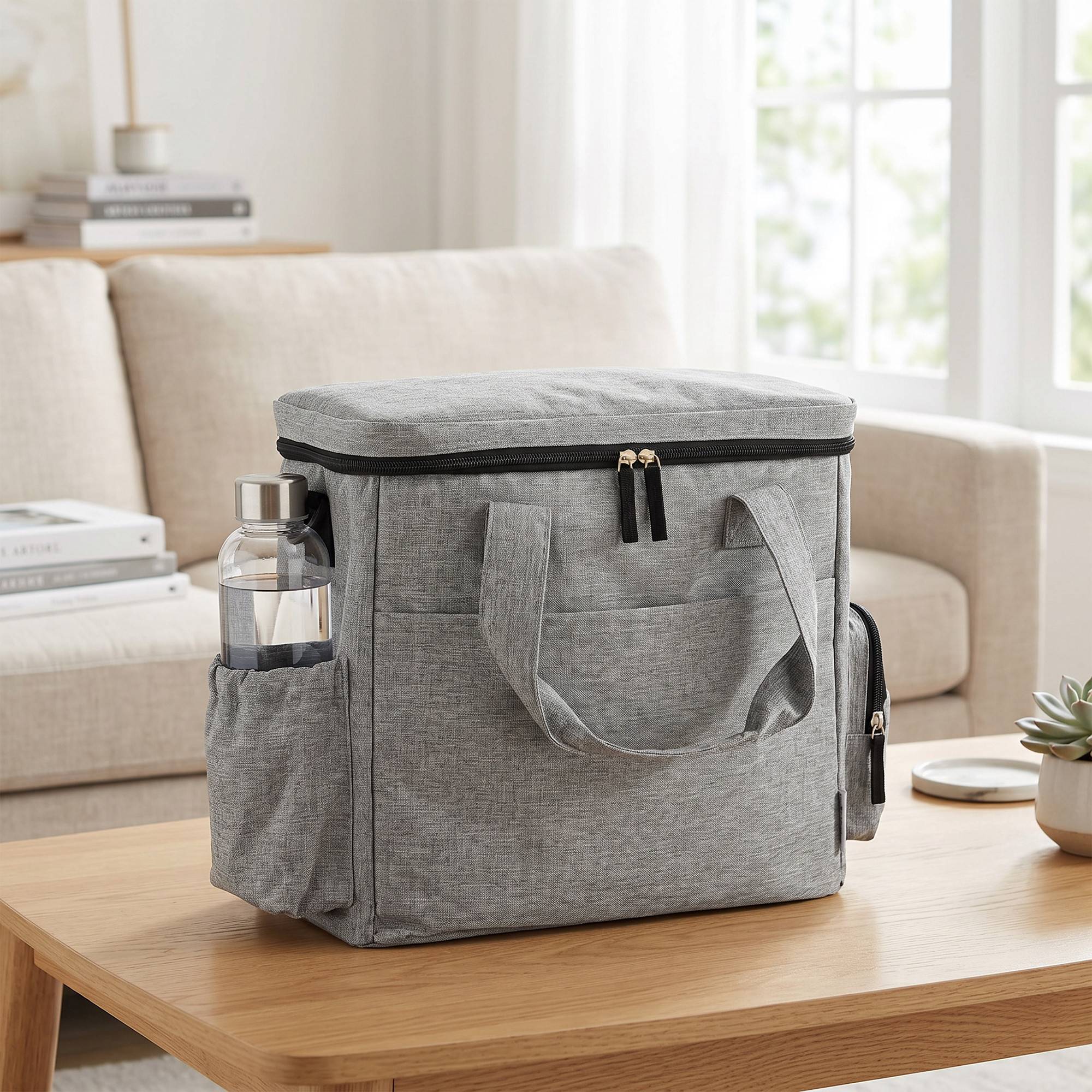 Sac de transport pour chien polyester gris clair 38 x 17 x 35 cm - PANGIVO - Image 10