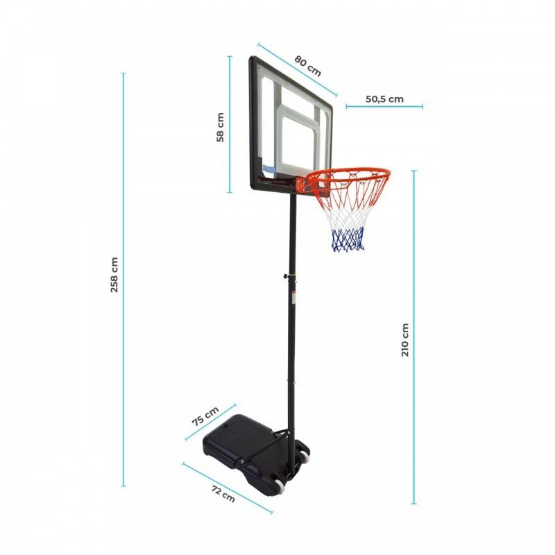 Panier de Basket sur Pied Mobile "Orlando" Hauteur Réglable de 1,6m à 2,10m BUMBER - Image 4