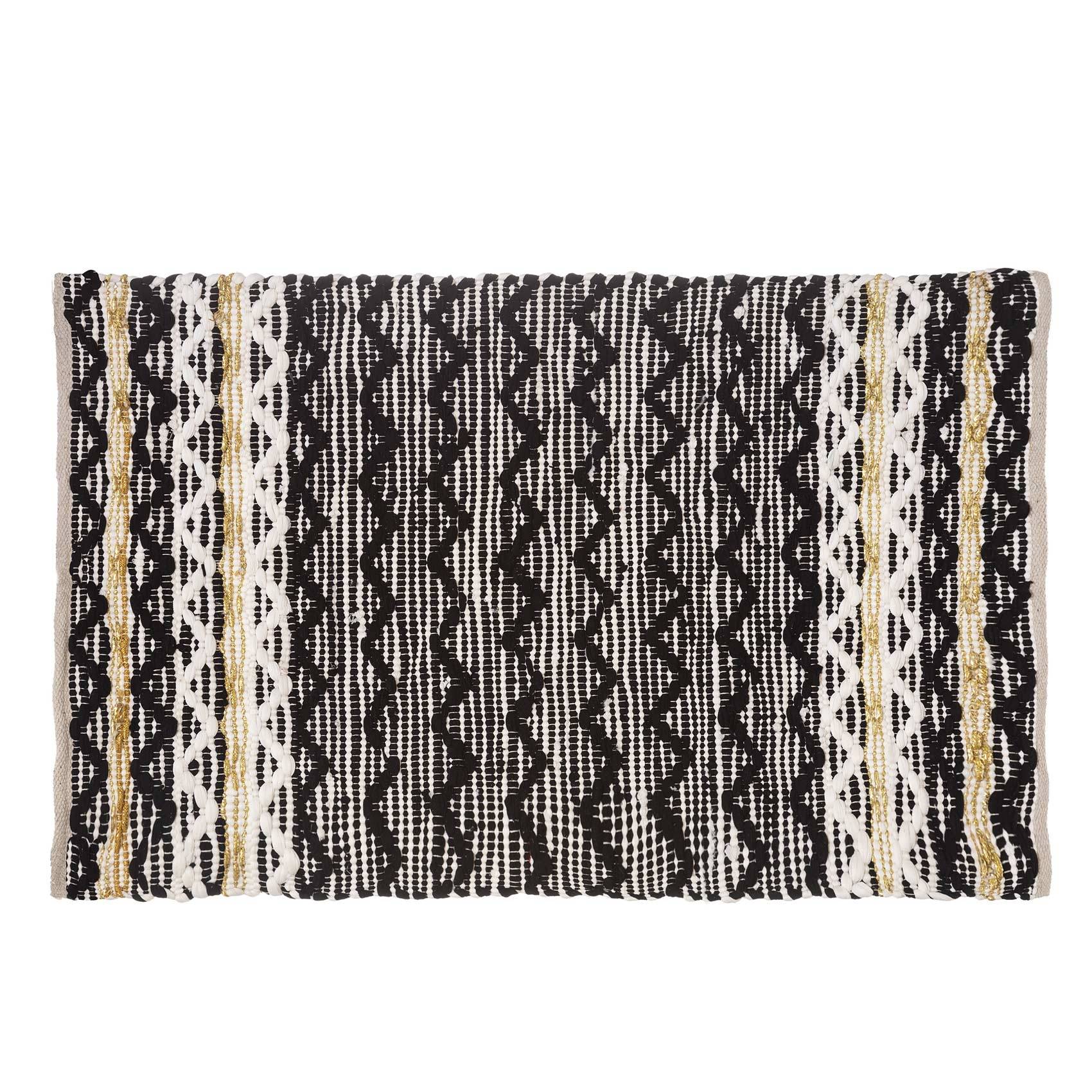 Atmosphera - Tapis jacquard souple - ATMOSPHERA - Polyester/Jacquard/Coton - Noir - Image 1