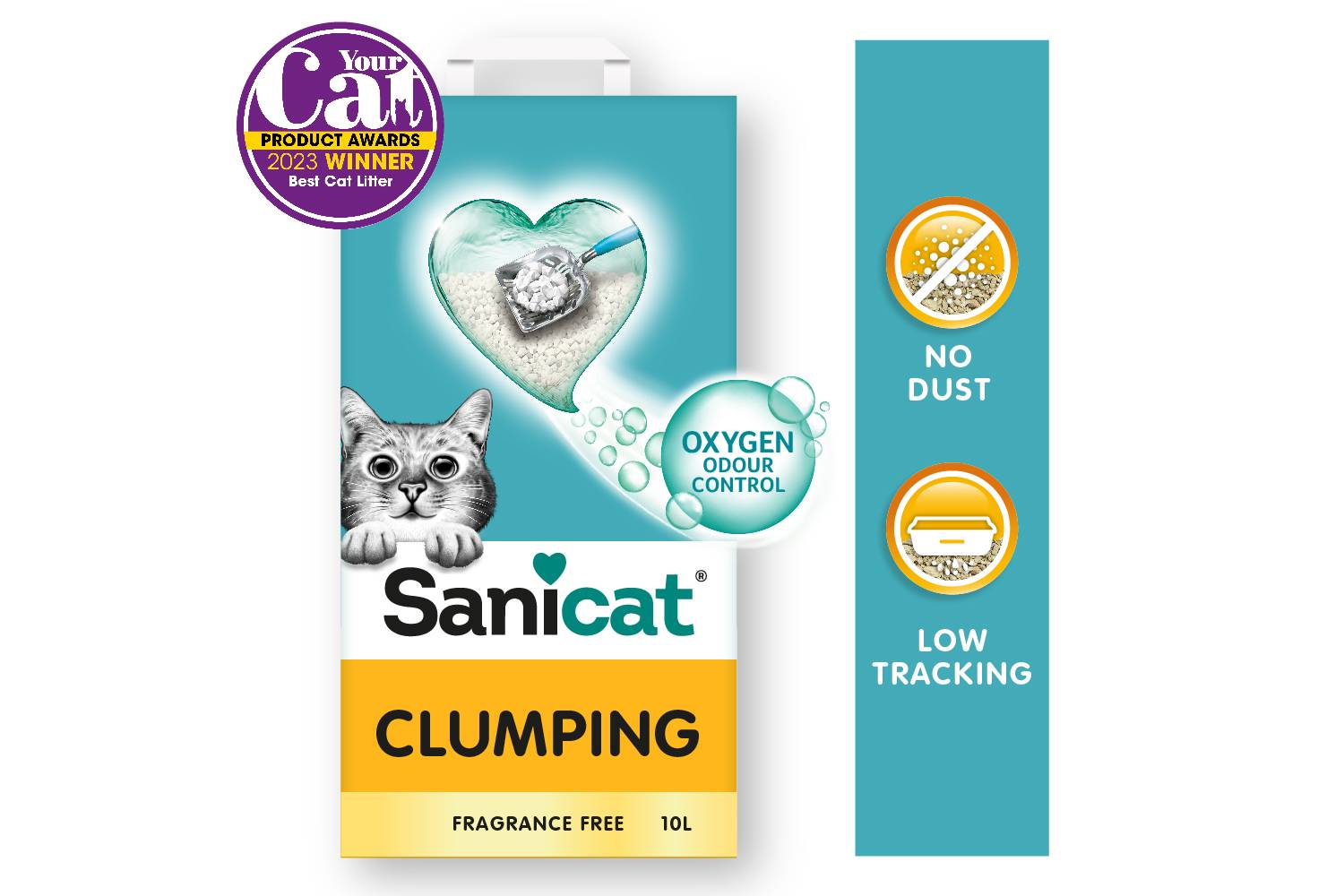 Sanicat - Litière pour chat agglomérante bentonite naturelle 10L - SANICAT