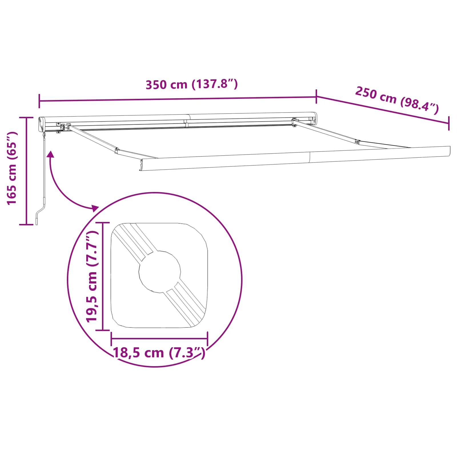 Prolenta Premium - Store banne aluminium thermolaqué beige 330 x 20 cm - Prolenta premium p3403.2 - Image 8