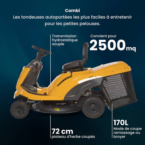 Stiga - Tondeuse Combi 372, moteur 414cc, plateau 72 cm, bac 170L - STIGA - Image 2