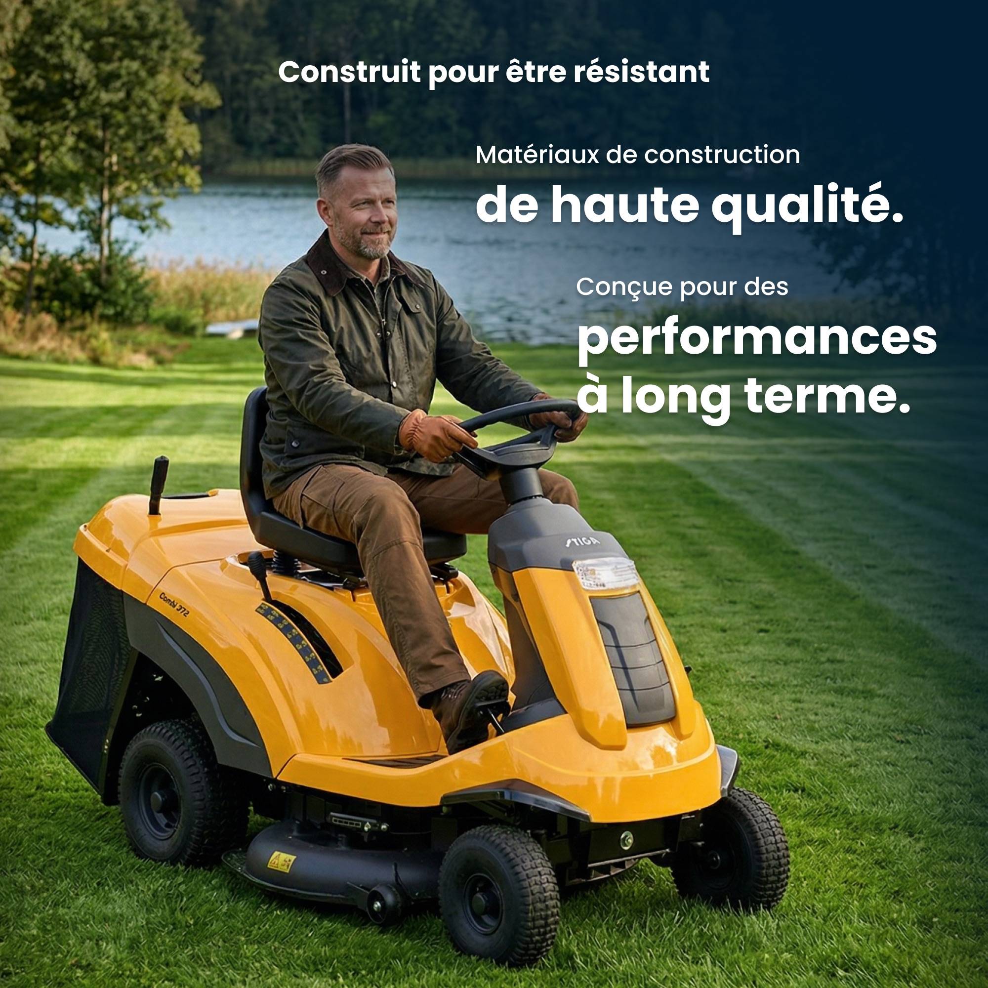 Stiga - Tondeuse Combi 372, moteur 414cc, plateau 72 cm, bac 170L - STIGA - Image 5