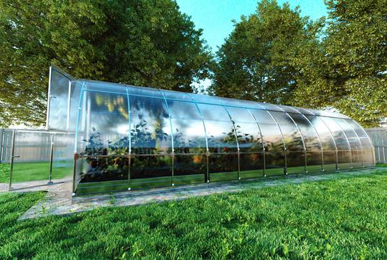 Serre KLASIKA TUBE 3 x 8 m (24 m²), 6 mm avec revêtement en polycarbonate - Image 2