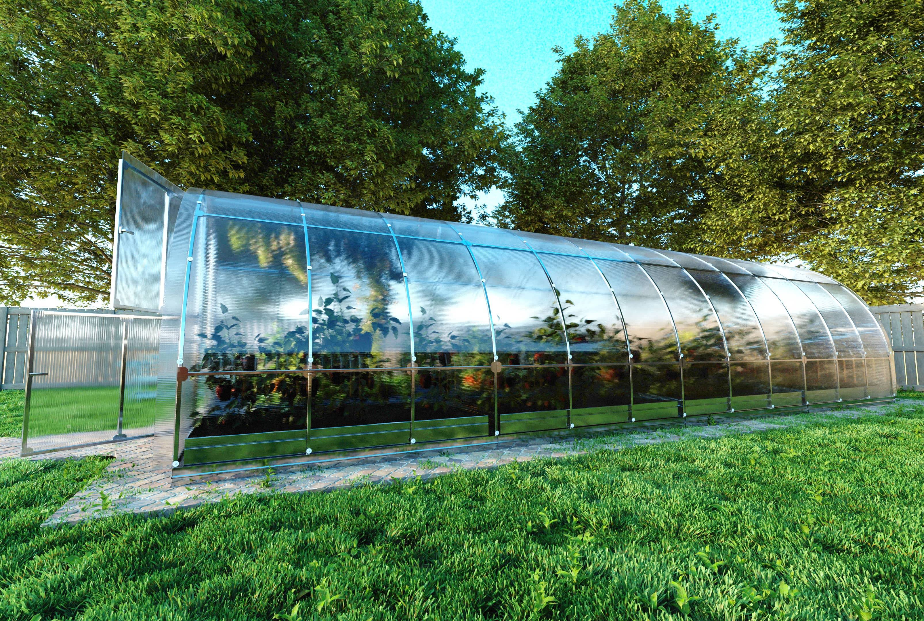 Serre KLASIKA TUBE 3 x 8 m (24 m²), 6 mm avec revêtement en polycarbonate - Image 2