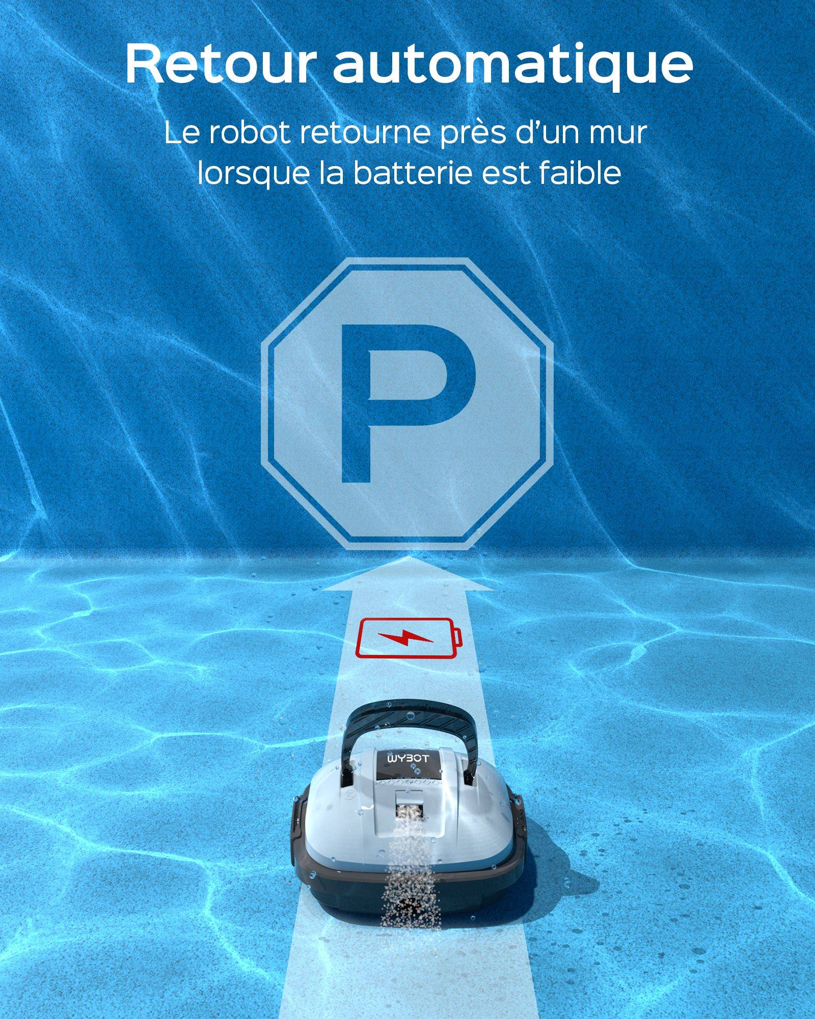 Robot de piscine sans fil Osprey 200 Max - Nettoyage puissant du fond, autonomie 100 min - Image 3