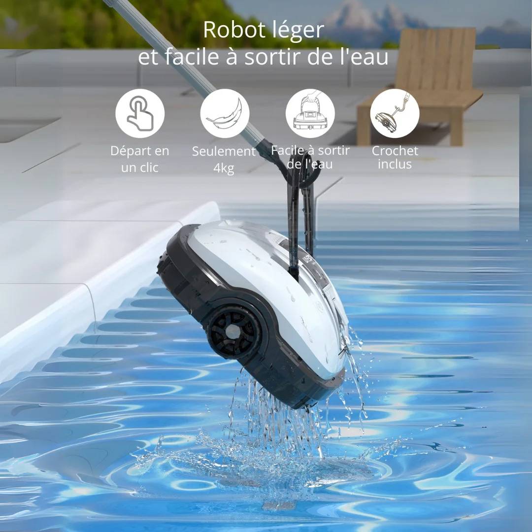 Robot de piscine sans fil Osprey 200 Max - Nettoyage puissant du fond, autonomie 100 min - Image 6