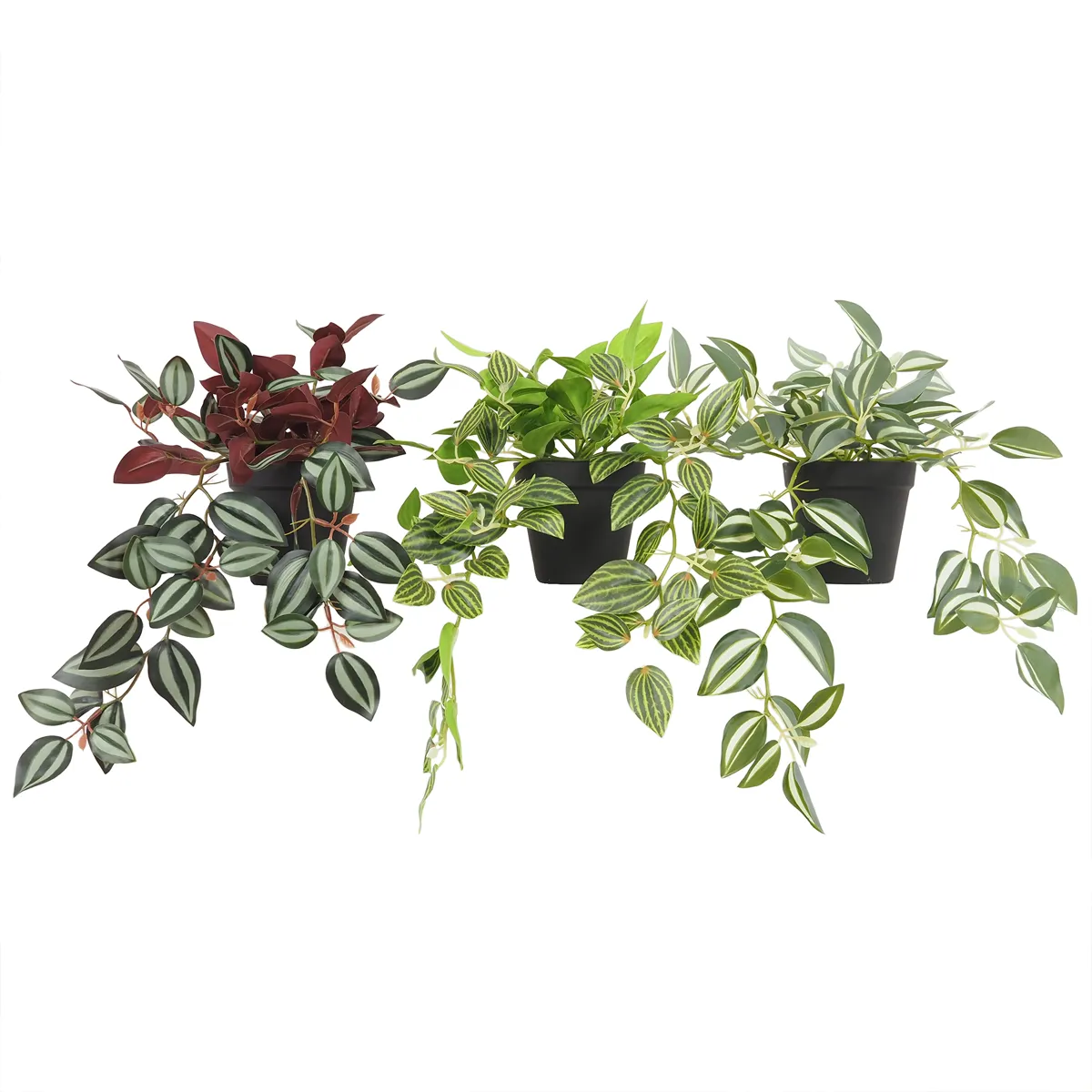 Ligne Deco - Plante verte artificielle tombante 50cm lot de 3