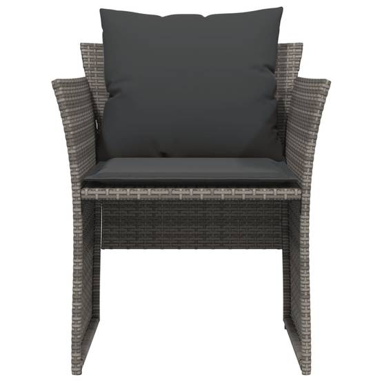 ComfortXL - Fauteuil de Jardin Gris en Résine Tressée avec Repose-Pieds Indépendant et Coussins Gris Foncé pour Terrasse Zen – ComfortXL Outdoor Living - Image 5