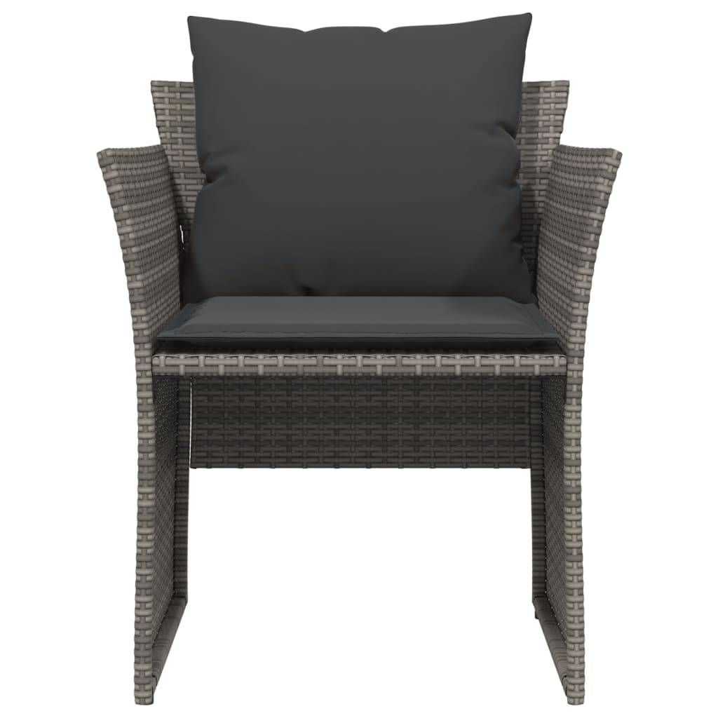 ComfortXL - Fauteuil de Jardin Gris en Résine Tressée avec Repose-Pieds Indépendant et Coussins Gris Foncé pour Terrasse Zen – ComfortXL Outdoor Living - Image 5