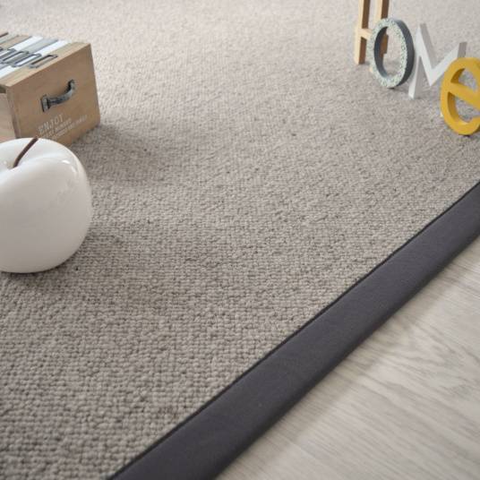 Decoweb - Tapis pure laine - Latoon gris - Ganse coton anthracite - 160 x 230 cm - Decoweb - Image 1