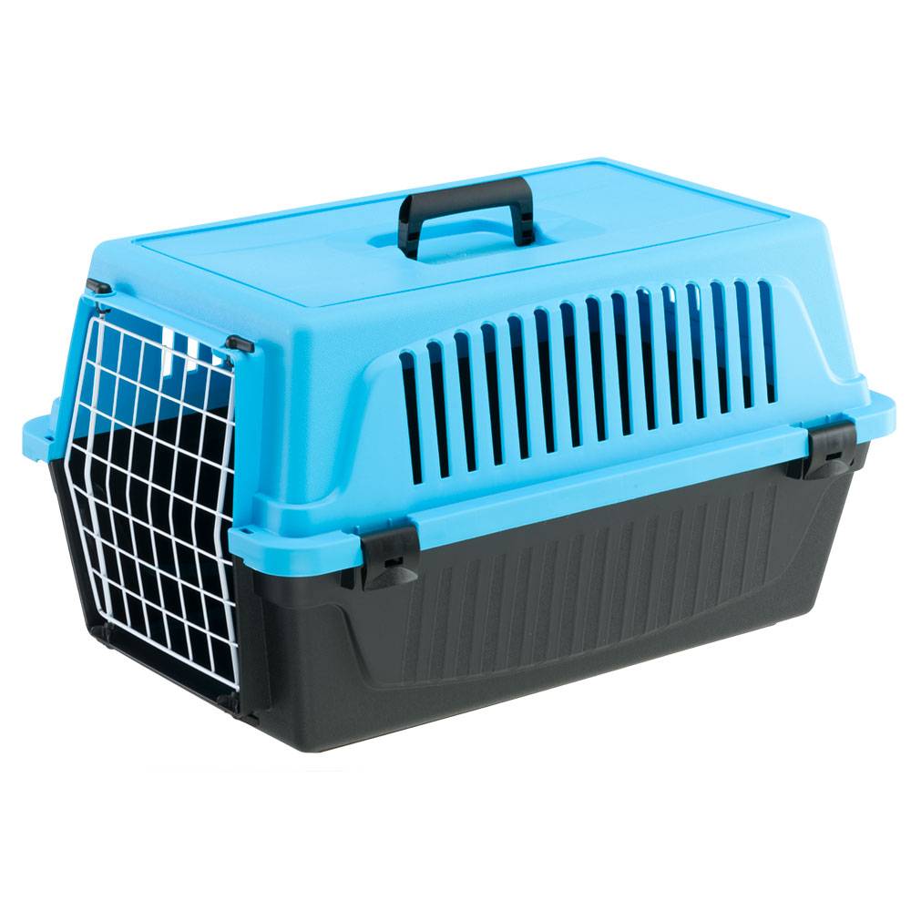 Ferplast - Ferplast Caisse de Transport Chat, Cage de Transport pour Chiens Petits et Chats jusqu'à 8 Kg, Porte en Fer Plastifié, Fentes d'aération, 37 x 58 x h - Image 1